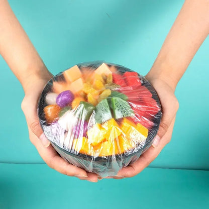 Disposable Food Cover Wrap Bowl Covers, Food Grade Fresh-Keeping Plastic Wrap Bags for Kitchen Storage Accessories