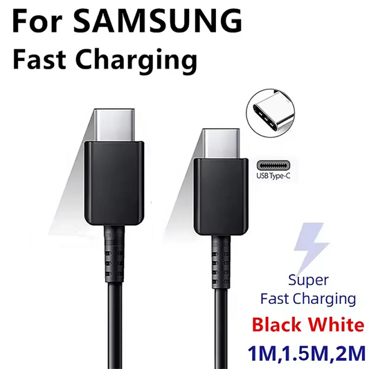 NNBILI 45W PD Fast Charging USB-C to USB-C Cable — Compatible with Samsung Galaxy S24/S23 Ultra/S22/S21/S20, Note20, A54/A53