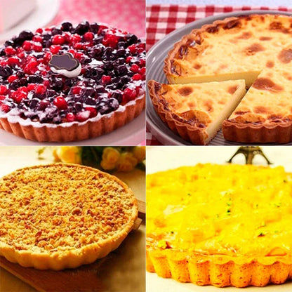 20–30cm Non-Stick Fluted Tart & Quiche Pan – Round Heavy-Duty Baking Mold with Removable Bottom for Pie, Pizza & Cake