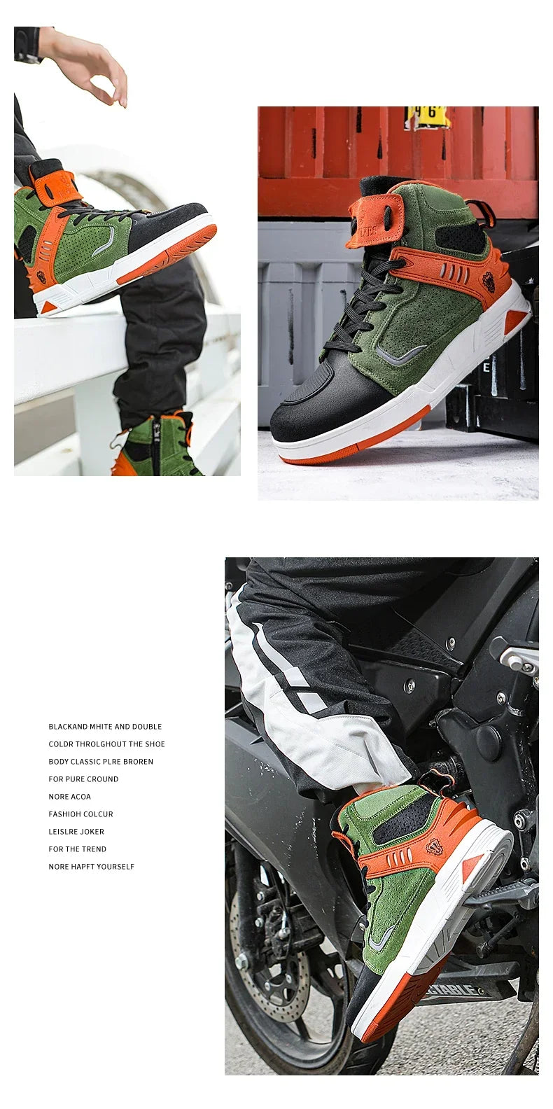 2024 Motorcycle Boots for Men & Women - Breathable Motorbike Riding Shoes, Biker Boots, Motorboats Motorcycle Shoes Bota