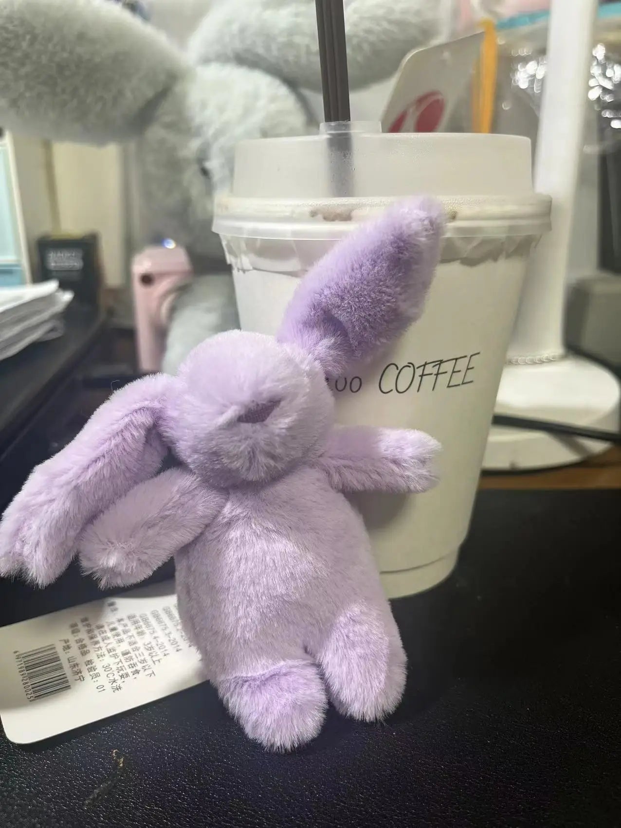 Cute Cartoon Rabbit Keychain | Pompom Stuffed Animal Bag, Car & Phone Pendant Gift for Girls