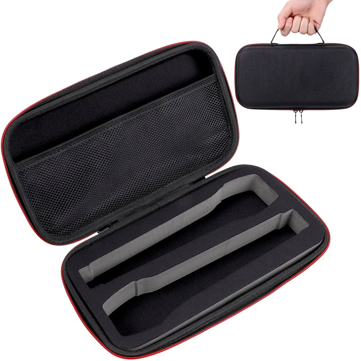 Portable EVA Wireless Microphone Storage Case – Shockproof Hard Carry Bag with Cable & Accessory Organizer