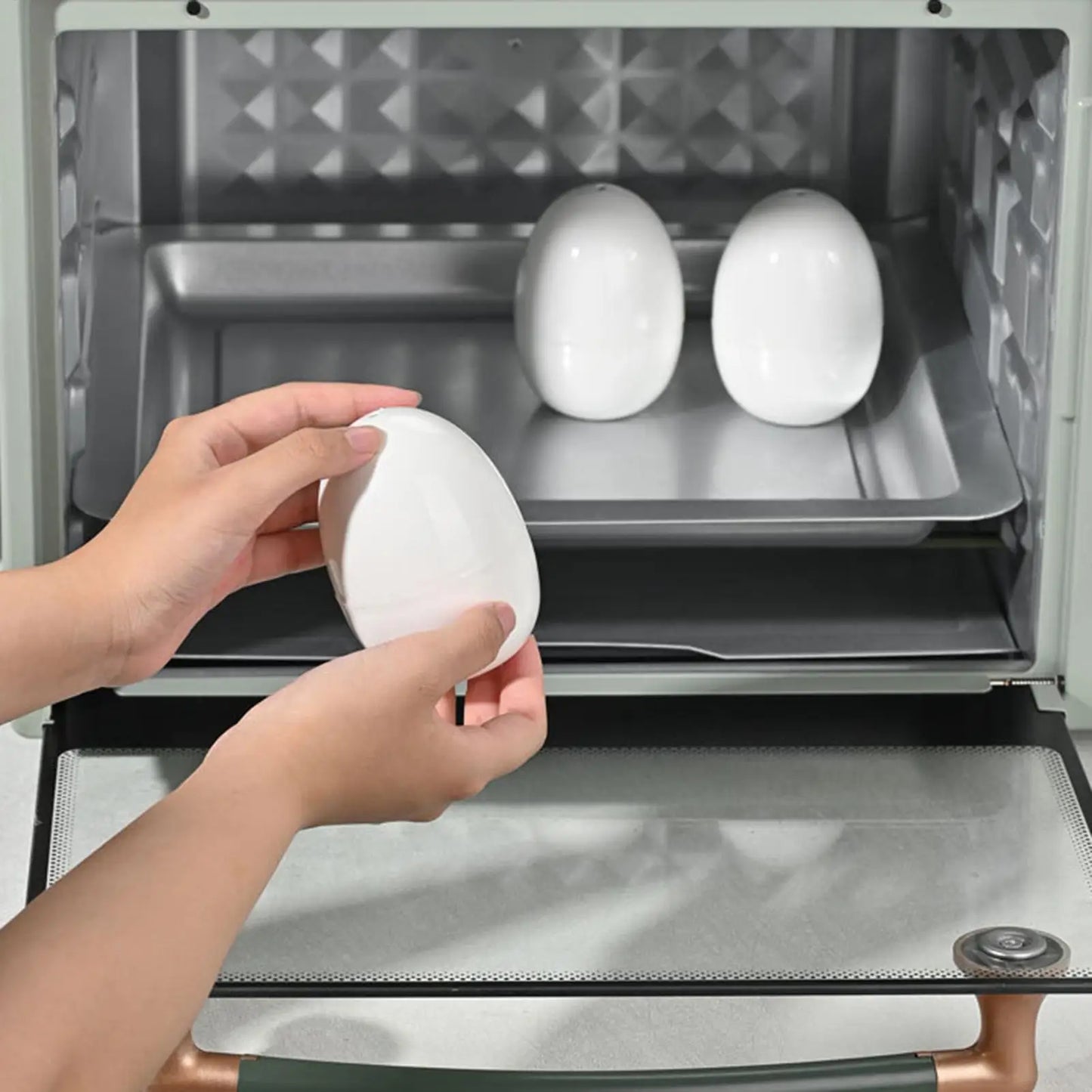 Microwave Egg Cooker - Boiled Egg Steamer with Lid for Quick Hard & Soft Boiled Eggs Kitchen Cooking Gadget