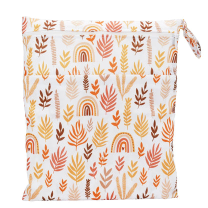 Sigzagor Wet & Dry Baby Diaper Bag – Waterproof Reusable Washable Nappy Bag with Double Zippers