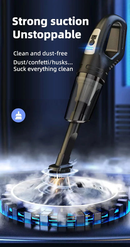 Car Multipurpose Handheld Vacuum Cleaner – Powerful Suction, Rechargeable Wireless Cleaner for Car & Home Dual Use