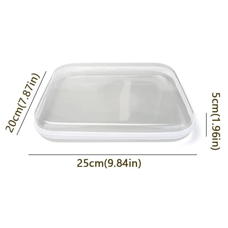 Plastic Zippered Storage Pouch — Stackable Waterproof Hard Case with Clear Shell