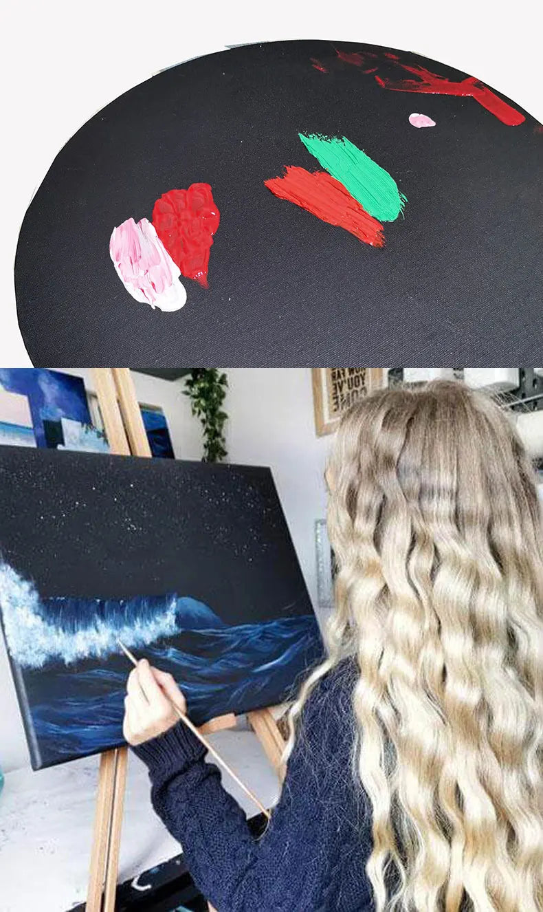 Black Canvas Wooden Oil Painting Frame – Cotton DIY Graffiti Canvas for Children & Beginner Art Practice Supplies