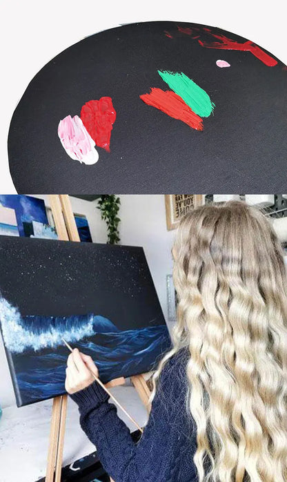 Black Canvas Wooden Oil Painting Frame – Cotton DIY Graffiti Canvas for Children & Beginner Art Practice Supplies