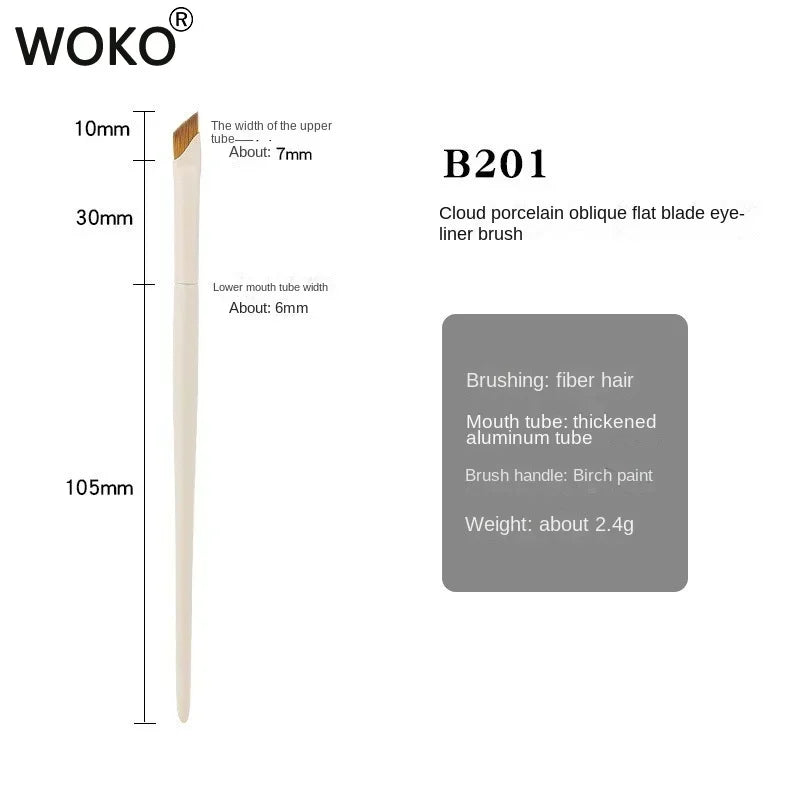 Upgrade Blade Eyeliner Brush | Ultra-Thin Fine Angle Flat Brush for Eyebrows & Under-Eye Makeup | Precise Detail White Brush