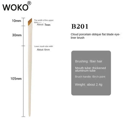 Upgrade Blade Eyeliner Brush | Ultra-Thin Fine Angle Flat Brush for Eyebrows & Under-Eye Makeup | Precise Detail White Brush