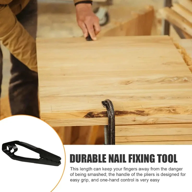 Portable Nail Fixer Tool – Plastic Sliding Joint Pliers for Woodworking, Finger Protection Repair & Maintenance Clamp Tool