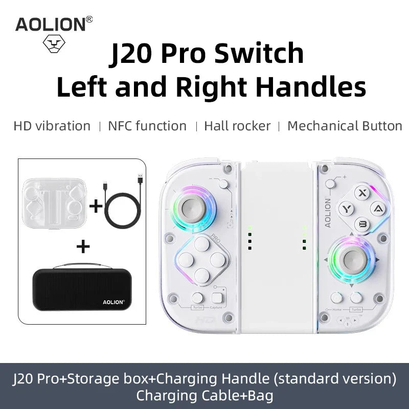 Aolion J20 Knight Wireless Gamepad — Motion-Sensing Custom Joystick for NS Joycon, Left & Right Switch Game Accessories