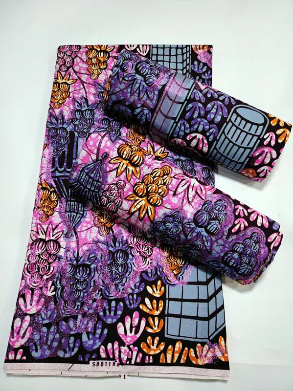 100% Cotton African Wax Print Fabric - High Quality Ankara Fabric 6 Yards