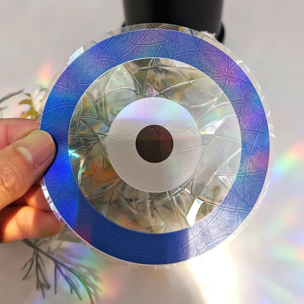 3D Rainbow Sun Catcher Window Film Sticker – Self-Adhesive PVC Light Catching Wall & Glass Decal for Home Decor & Motorcycle Styling