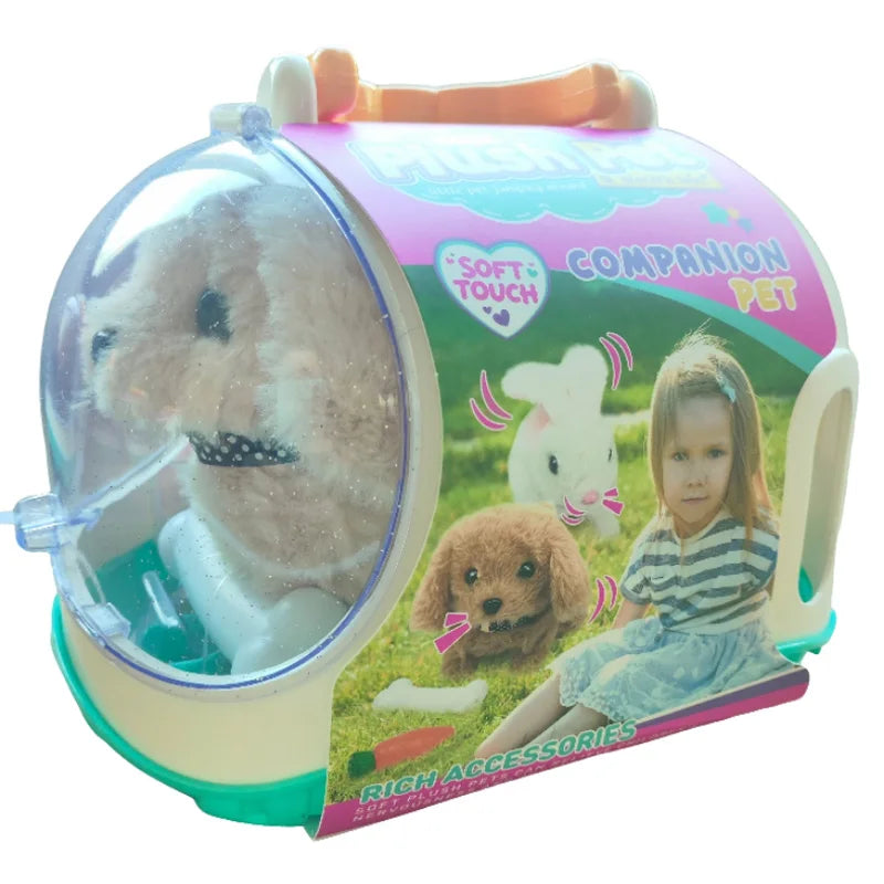 Electronic Walking Pet Dog Toy - Interactive Plush Puppy, Vibrating Automatic Moving Toy for Kids & Babies