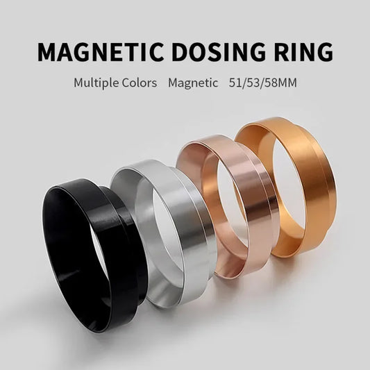 Magnetic Coffee Dosing Ring 51/53/58MM – Barista Funnel Tool for Delonghi & Breville Portafilter Espresso Accessories