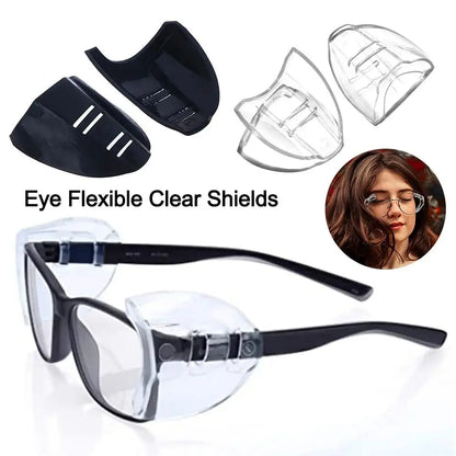 Fashion Safety Goggles with Side Shields - Flexible, Clear Eye Protection, 95% Anti-Fog Glasses for Men & Women