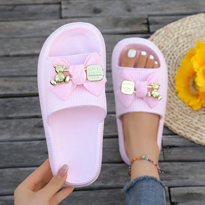 Women’s Phalaenopsis Flower Flip Flops - Cute Multicolor Summer Slippers