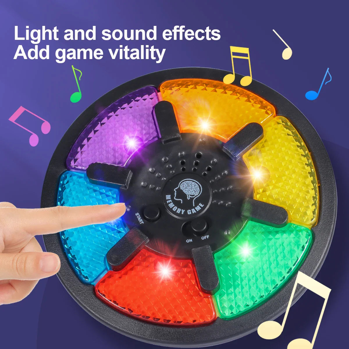 Handheld Electronic Memory Game Machine – Interactive Puzzle Toy with Light and Sound – Memory Training Game