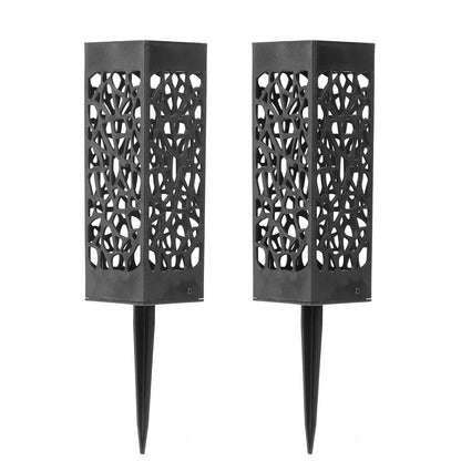 Plastic Grave Vase with Stake – Fluted Flower Holder for Cemetery, Drainage Hole for Gravestone Decoration