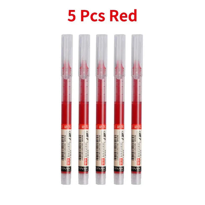 3–5Pcs Quick-Drying Gel Ink Pens 0.5mm – Large Capacity Smooth Writing Pens Black & Blue Ink for School, Office & Stationery Use