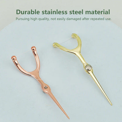 Stainless Steel Toothpick & Dental Floss Holder Set – Reusable Y-Shape Eco-Friendly Teeth Cleaning Tool