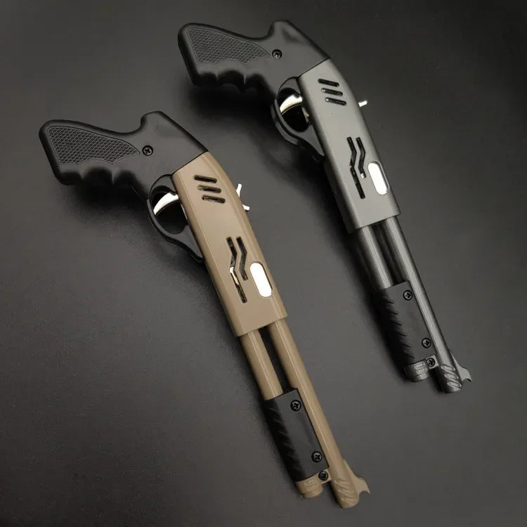 Mini Alloy Rubber Band Rifle – 8-Burst Toy Gun Pistol Model Ornament | Fun Christmas Gift for Boys