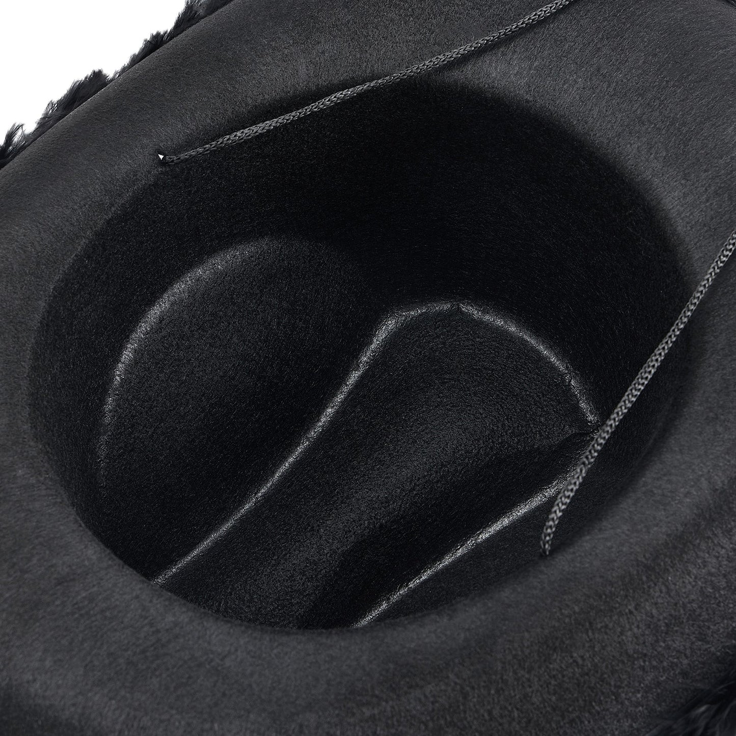 Women's Cowboy Hat – Wide Brim Solid Color with Furry Trim for Parties & Outings
