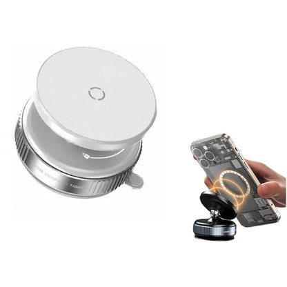 Vacuum Magnetic Car Phone Holder – Universal Suction Cup, Mirror & Shower Stand for iPhone 16/15/14/13/12 Pro Max, Samsung