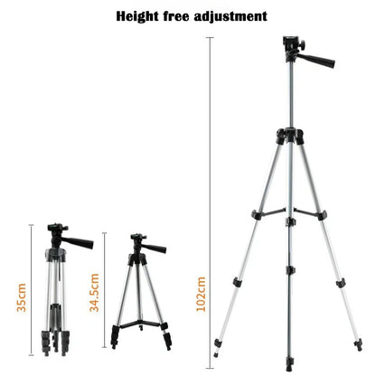 102cm Phone Tripod Stand – Universal Video & Photography Stand with Bluetooth Remote for Phones and Cameras