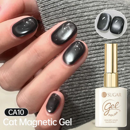 UR SUGAR Jelly Pink Cat Magnetic Gel Nail Polish 15ml - Glitter Ice Effect Soak Off UV LED Semi-Permanent Manicure Gel