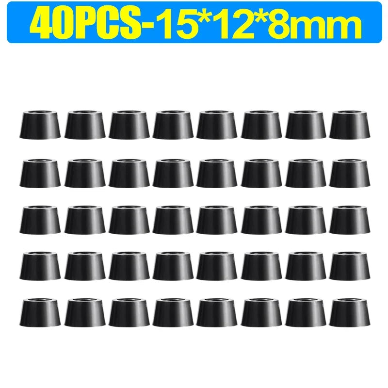8/80pcs Rubber Furniture Pads - Non-Slip Floor Protectors & Chair Leg Bumper Gaskets for Tables and Cutting Boards