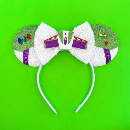 Toy Story Character Headbands - Sequin Bow, Woody, Buzz Lightyear & Alien Hair Accessories for Girls