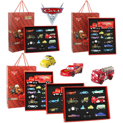 Disney Pixar Cars 3 Diecast Toy Set – Lightning McQueen, Mater, Jackson Truck | Metal Model Cars for Boys