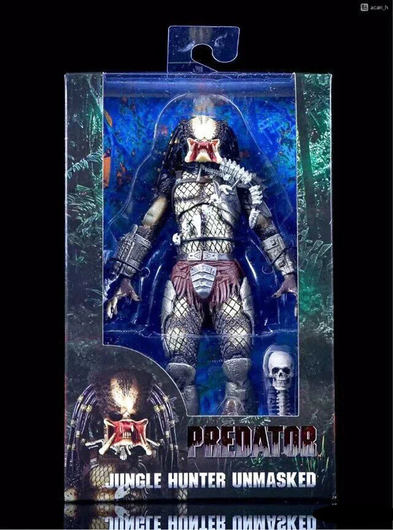 Aliens vs Predator Jungle Demon Action Figure – 30th Anniversary Masked & Unmasked Predator Collectible Desktop Toy