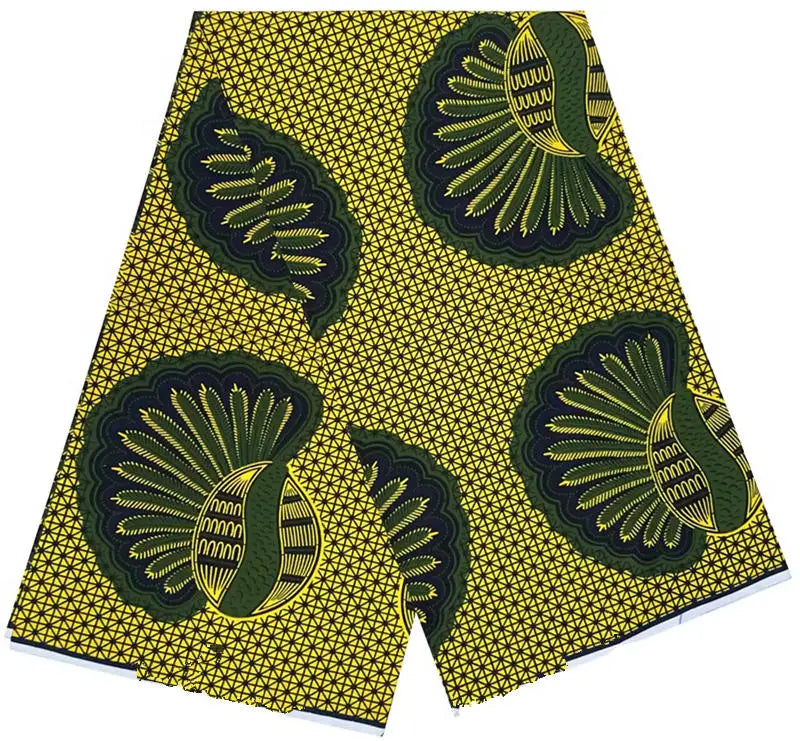 100% Cotton Ankara Wax Fabric - High Quality Soft Real Dutch Pagne Print for Dresses & Sewing