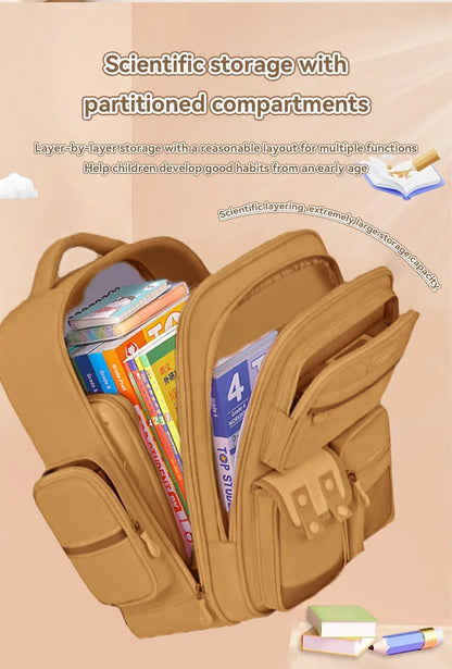 Capybara Waterproof School Backpack | Large Capacity, Ergonomic Straps for Students, Spine-Friendly Gift Bag