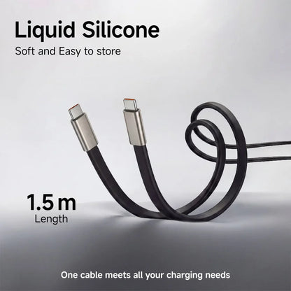 2-in-1 Foldable Phone Holder with USB-C to USB-C 240W Fast Charging Cable – Dual PD High-Speed Data & Charging Stand Cable for Mobile Devices