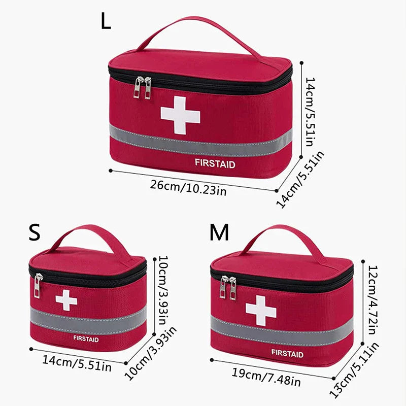 Portable First Aid Kit - Travel Medicine and Medication Storage Bag