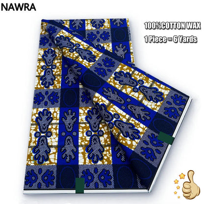 100% Cotton African Wax Print Fabric - High Quality Original Real Wax Ankara Batik Pagne Nigeria Style Sewing Fabric