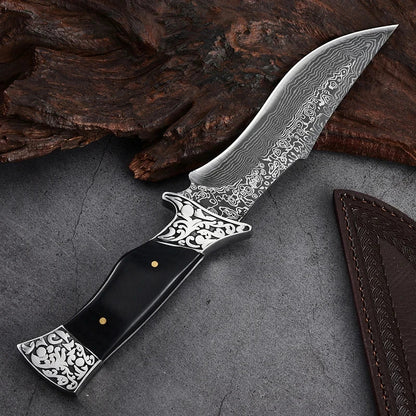 Portable Outdoor Knife – Sharp Straight Blade for Fishing, Camping, and Field Use