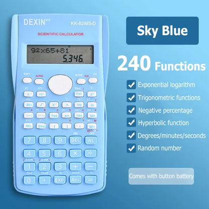 Multifunctional Scientific Calculator – Large Screen Portable Student Math Calculator for School, Office & Exam Use