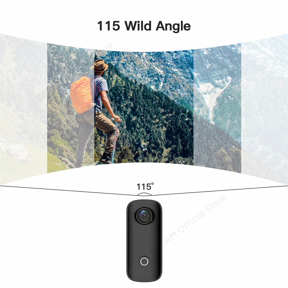 SJCAM C100 Plus 4K Waterproof Action Camera with WiFi and EIS for Sports, Bicycle, Helmet, and Motorcycle Use