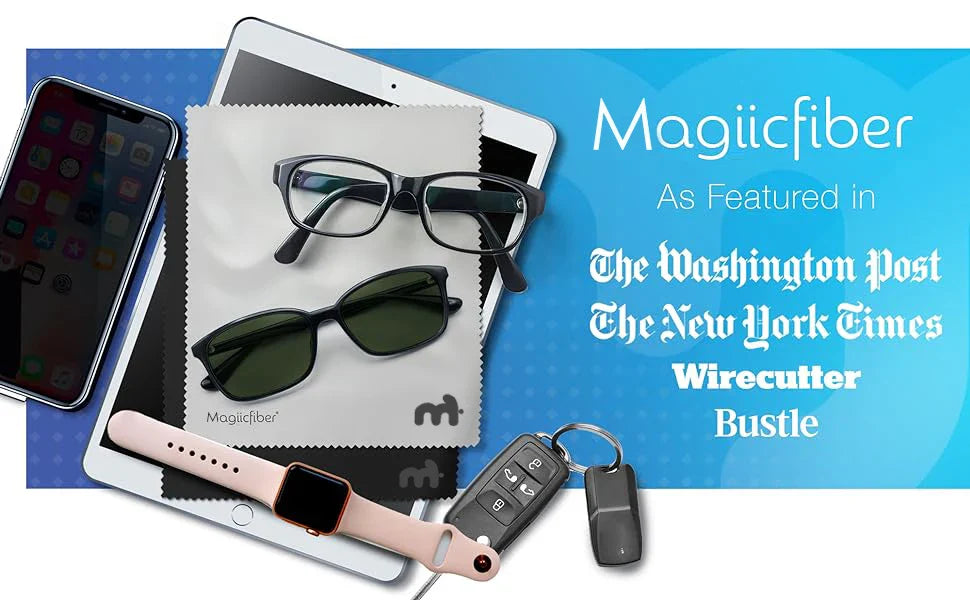 MagiicFiber Microfiber Cleaning Cloths (2-Pack) – Premium for Phones, Glasses, Lenses & Screens
