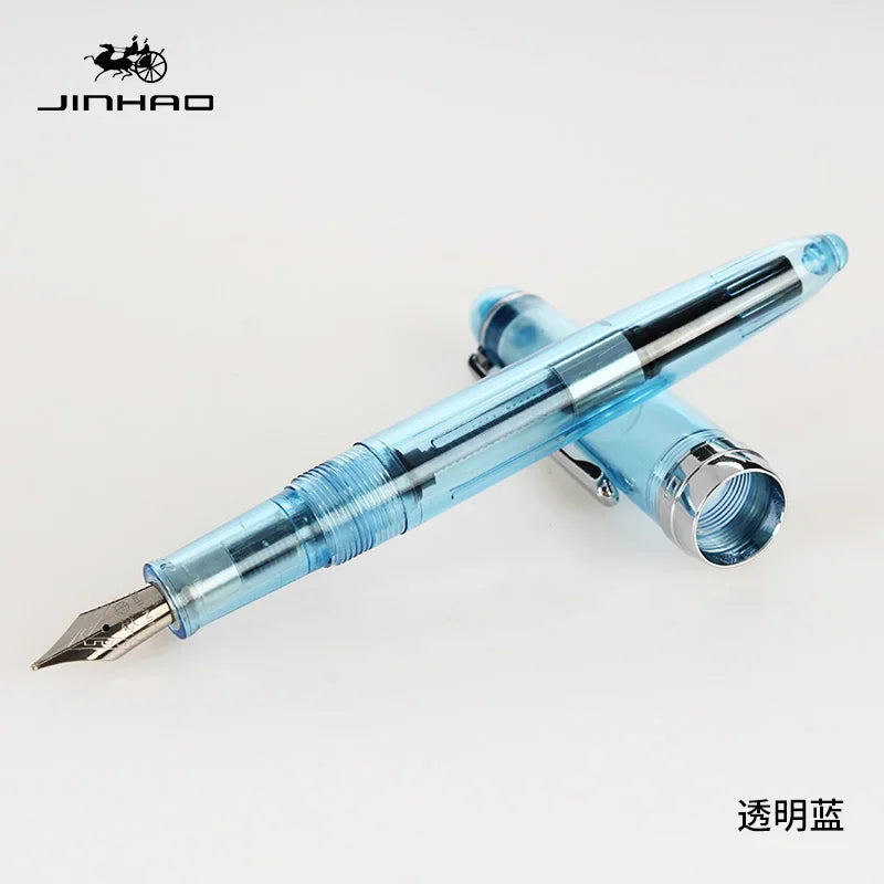 JINHAO 992 Fountain Pen 0.5mm — 12 Color Options, Silver Clip, Student Writing & Office Supplies