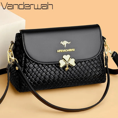 Luxury Women’s Designer Handbags – 2025 Soft Knitting Leather Crossbody Shoulder Bag