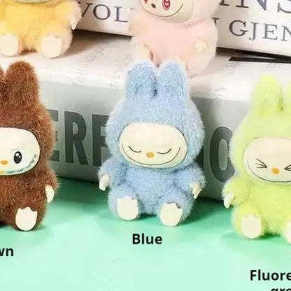Labubu Mini Plush Toy 4.3cm – Sitting Posture Handmade Cartoon DIY Desktop Ornament Mystery Box Gift
