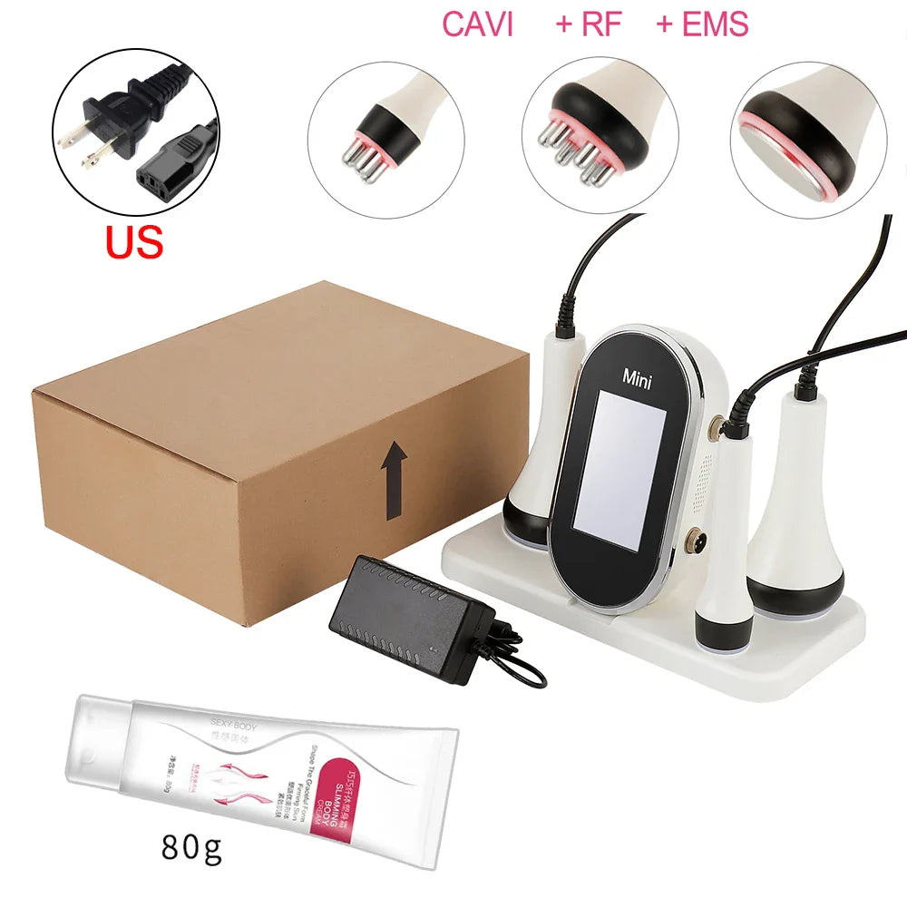 40K Ultrasonic Cavitation Machine – Body Slimming & Facial Lifting RF Beauty Massager for Weight Loss