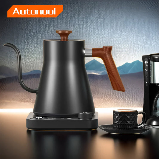 Portable Electric Kettle Stainless Steel Gooseneck Travel Coffee Kettle - Small & Compact