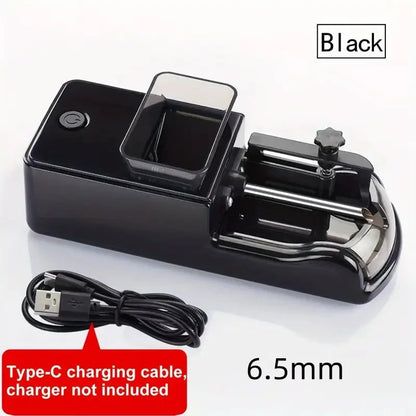 6.5/8mm Electric Cigarette Rolling Machine Type-C Automatic Tobacco Injector Maker – Portable Grass Cigarette Rolling Device Smoking Accessory